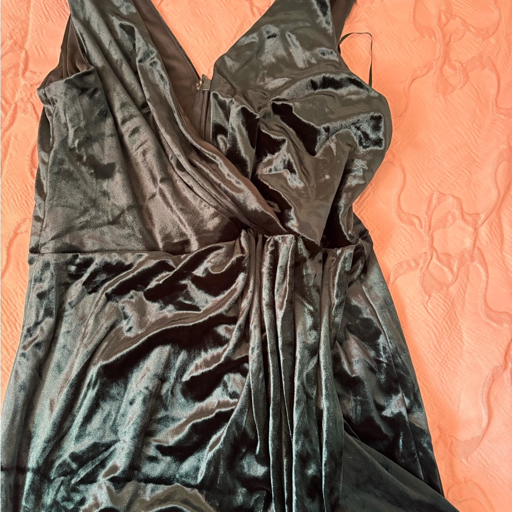 Elegant Black Satin Dress